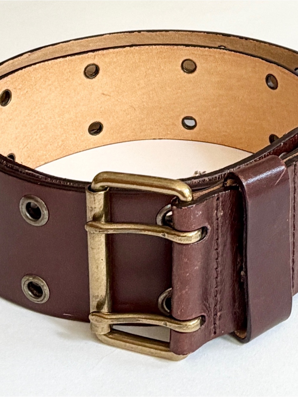 Fossil Dark Brown Belt with Grommets